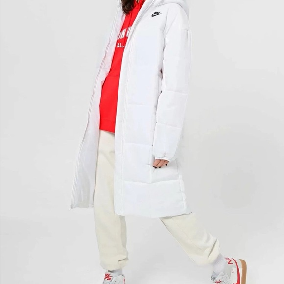 NWT - Nike Therma Fit Loose Hooded Puffer Parka White - L - Picture 3 of 8